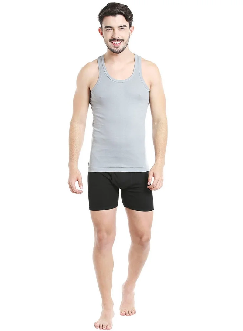 BYC MEN'S COTTON VEST (PACK OF 3) - GREY